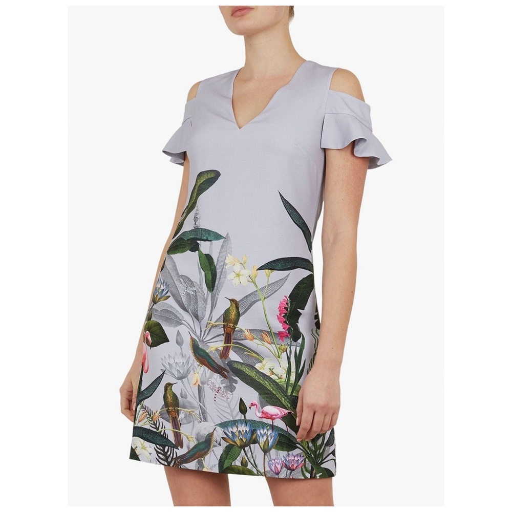 Ted Baker London Emerry Pistachio Cold Shoulder Dress